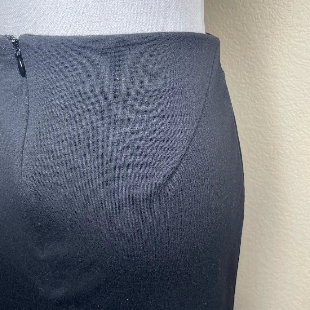 Metaphor Size 6 Black Asymmetrical Wrap Skirt | Minimalist Workwear